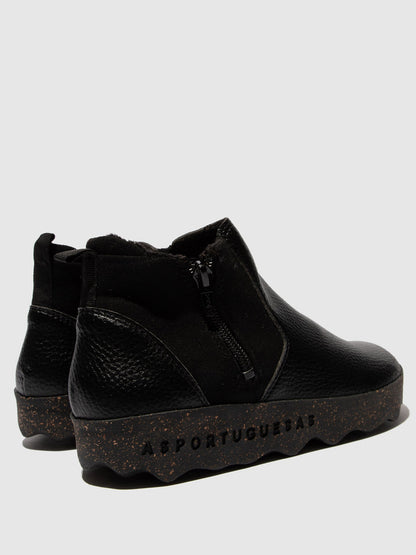 Botins em material reciclado As Portuguesas COLM preto